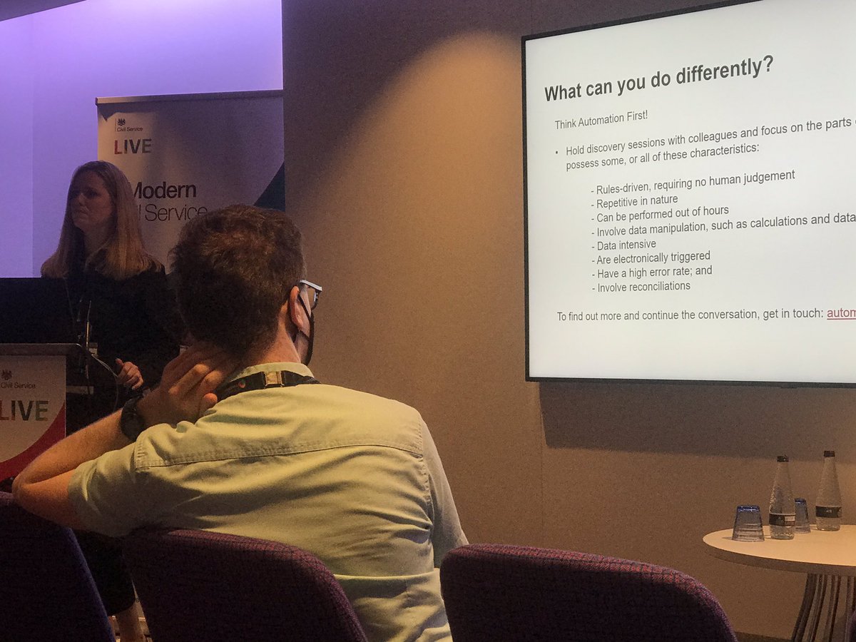 It’s always good to be in a team that wants to reuse work, collaborate and create coding standards and frameworks for #automation across public sector <a href="/KjerstiFerg/">Kjersti Fergusson</a> #CivilServiceLive
