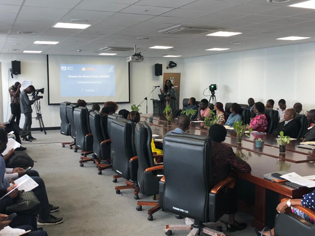 DinoCorell's tweet photo. The “Women for Water &amp; Peace” project launched today focusses on the empowerment of women and girls along the water value chain with a view to promoting peace &amp; social cohesion at the community level, says @VanessaPhala, Director of @ILOAbuja 

#sustainingpeace 
#decentwork https://t.co/2CtG0OvOyw