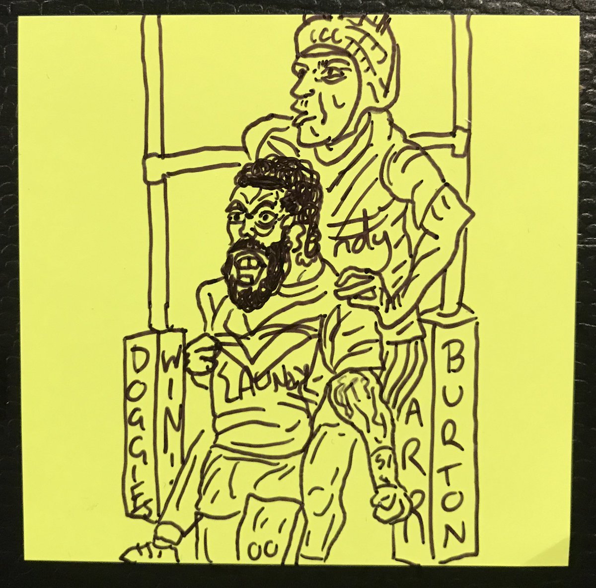 BadlyDrawnRL's tweet photo. All aboard the Bulldog Express, all stations from Belmore to Homebush, terminating Parramatta.
#BadlyDrawnRugbyLeague
#NRL
#Bulldogs
#Burton
#AddoCarr https://t.co/jw6kK1fqZQ