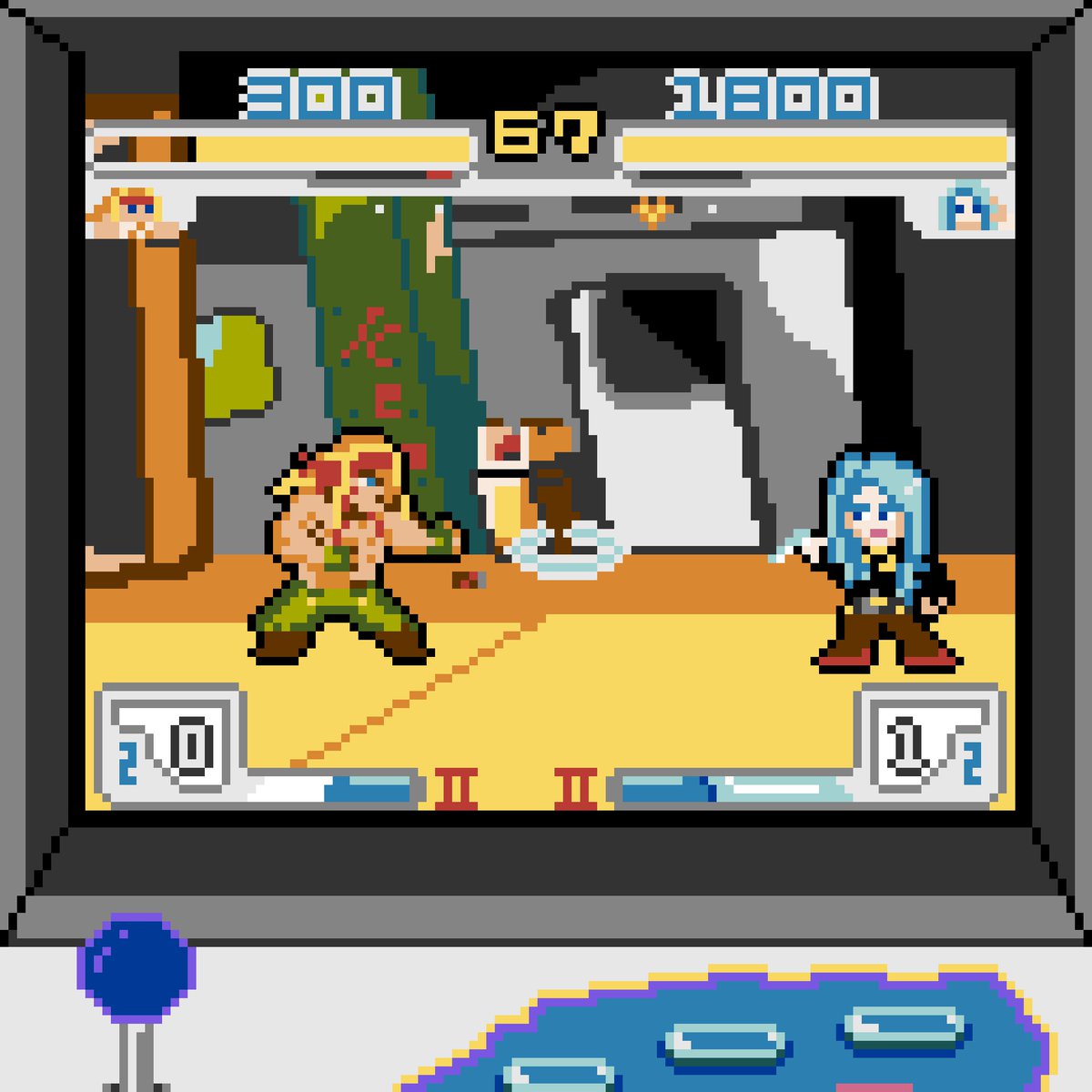 Bottomchan0303's tweet photo. 1番好き！

3rdはゲージ関係が多いし独特なので描いてて凄く楽しい(●´ω｀●)

この組み合わせも好き

#pixelart 
#ドット絵 
#ストリートファイター3 
#スト3rd https://t.co/9I8ZuDXKfQ