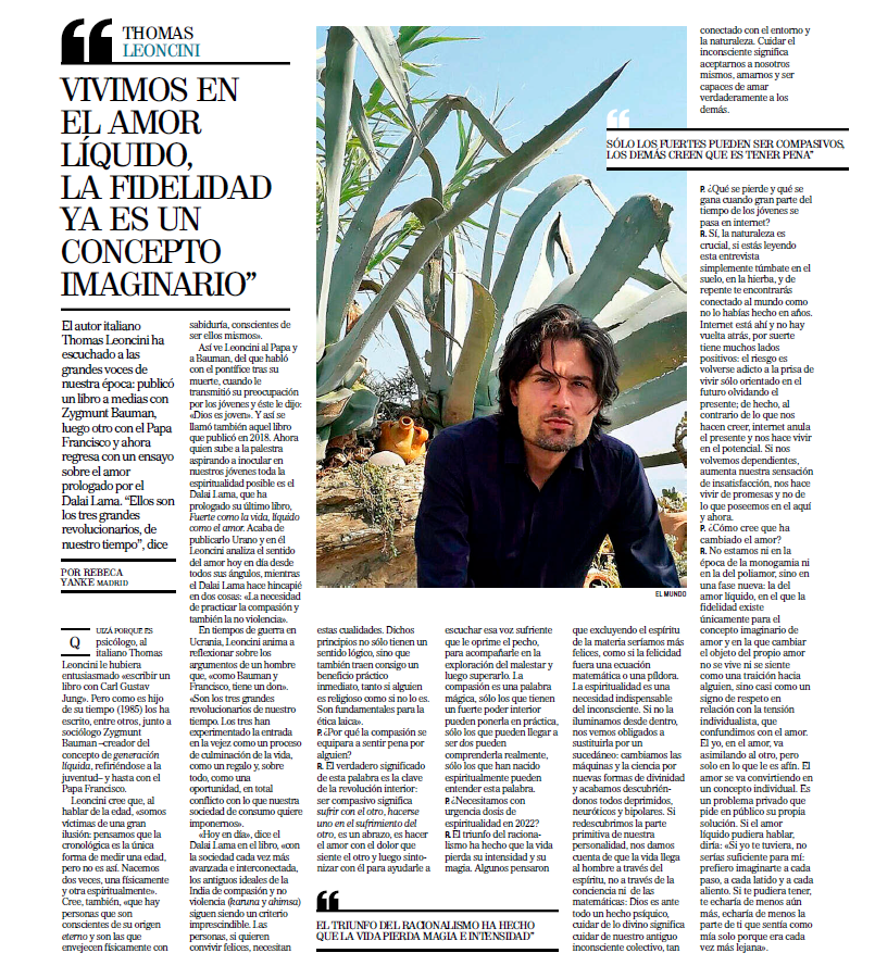 Ediciones_Urano's tweet photo. .@Papel_EM entrevista a @ThomasLeoncini, autor de #FuerteComoLaVidaLíquidoComoElAmor https://t.co/Ju1yuRWvhF