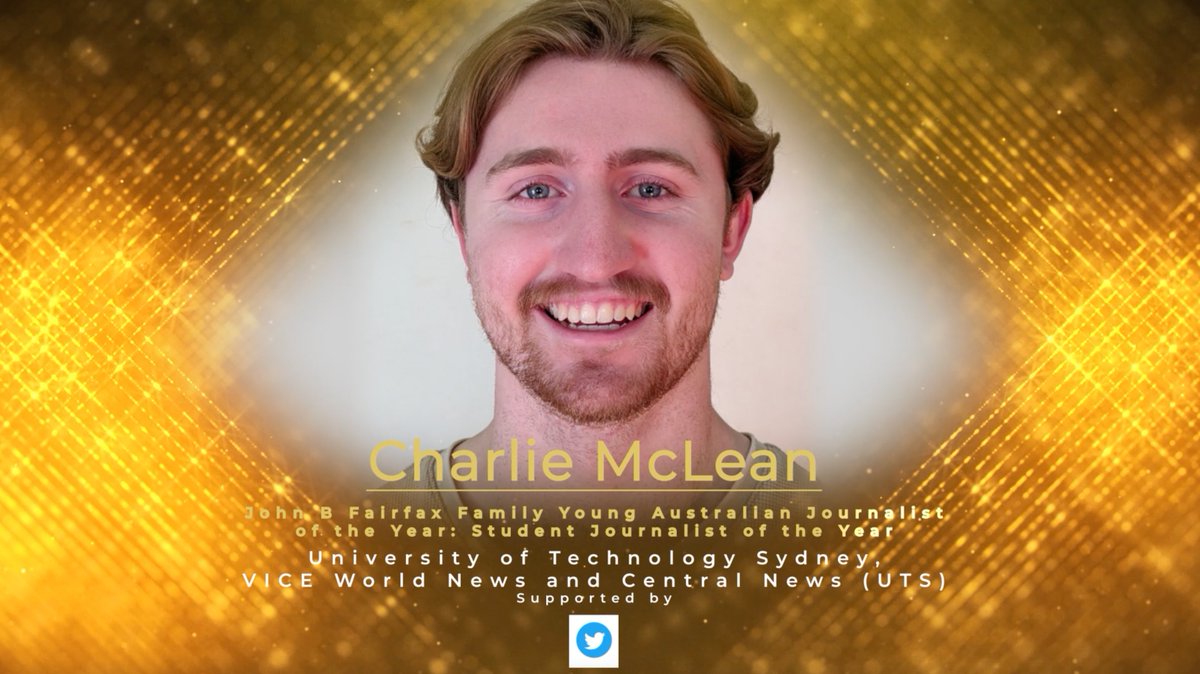 Walkley Foundation (@walkleys) on Twitter photo Charlie McLean of UTS wins the 2022 Student Journalist of the Year Award. Congratulations <a href="/charliemclean23/">Charlie McLean</a>, <a href="/UTSEngage/">UTS</a> <a href="/VICEWorldNews/">VICE World News</a> <a href="/CentralNewsUTS/">UTS Journalism</a>! @TwitterAU #Walkleys Charlie McLean of UTS wins the 2022 Student Journalist of the Year Award. Congratulations <a href="/charliemclean23/">Charlie McLean</a>, <a href="/UTSEngage/">UTS</a> <a href="/VICEWorldNews/">VICE World News</a> <a href="/CentralNewsUTS/">UTS Journalism</a>! @TwitterAU #Walkleys