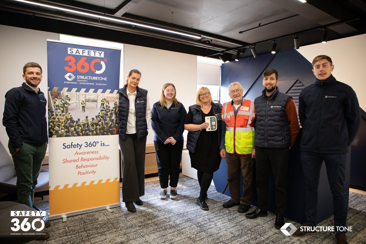 ST_Dublin's tweet photo. Safety 360° in motion - Everybody, Everywhere, Every Day. #AEDTraining #Safety360 | @OrderofMaltaIRL | @StructureTone https://t.co/8EhZTExk4s