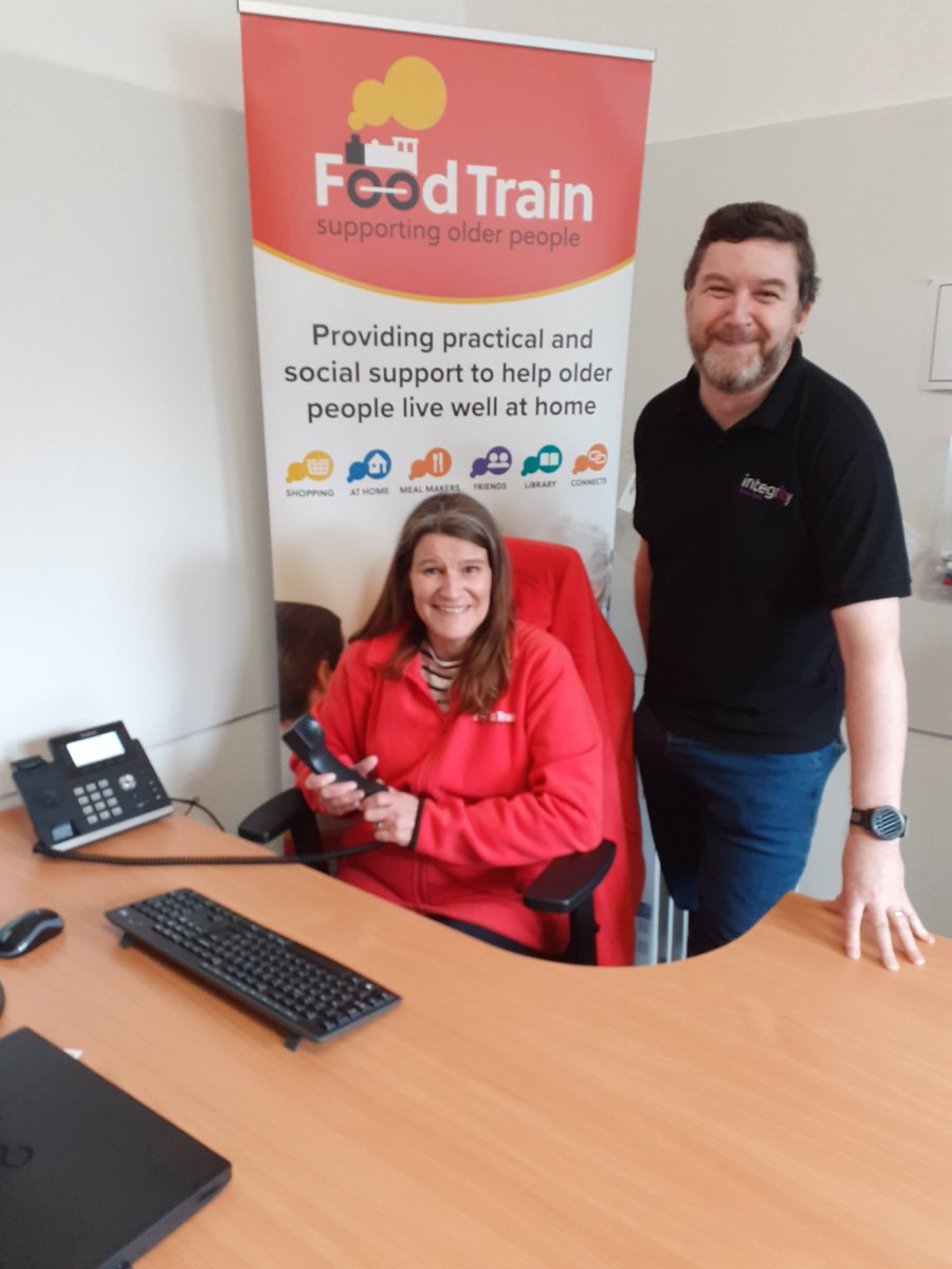 IntegrityO's tweet photo. Last week, Christian from the #IntegrityIT team was thrilled to visit the @FoodTrainScot in #Galashiels to install the BT Cloud Voice system and broadband system! This innovative system doesn't require a phone line which is one of the best benefits as there is no line rental cost https://t.co/BUEdt3lknO