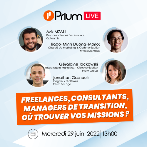 priumportage's tweet photo. Freelances Consultants Managers de transition
Comment trouver vos missions ? 
avec nos partenaires @Opteamis  &amp; @MyTopManager 

Inscriptions et questions here 👉https://t.co/9bOfjFbaso

#freelance #consultant #manager https://t.co/OVSvDcm6CO