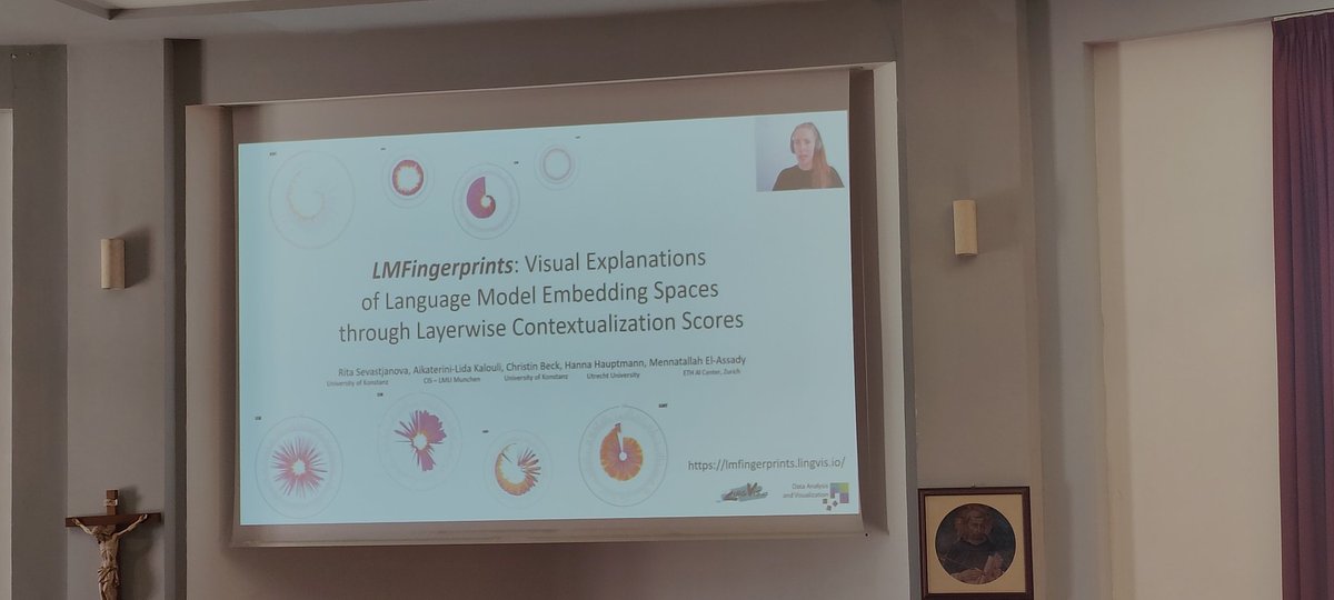 Menna El-Assady (@melassady) on Twitter photo Happening now at #eurovis2022, <a href="/RSevastjanova/">Rita Sevastjanova</a> presenting our work on Language Model Explainability (<a href="/LingVISio/">LingVis.io</a>). Check out lmfingerprints.lingvis.io for more information. #NLProc Happening now at #eurovis2022, <a href="/RSevastjanova/">Rita Sevastjanova</a> presenting our work on Language Model Explainability (<a href="/LingVISio/">LingVis.io</a>). Check out lmfingerprints.lingvis.io for more information. #NLProc