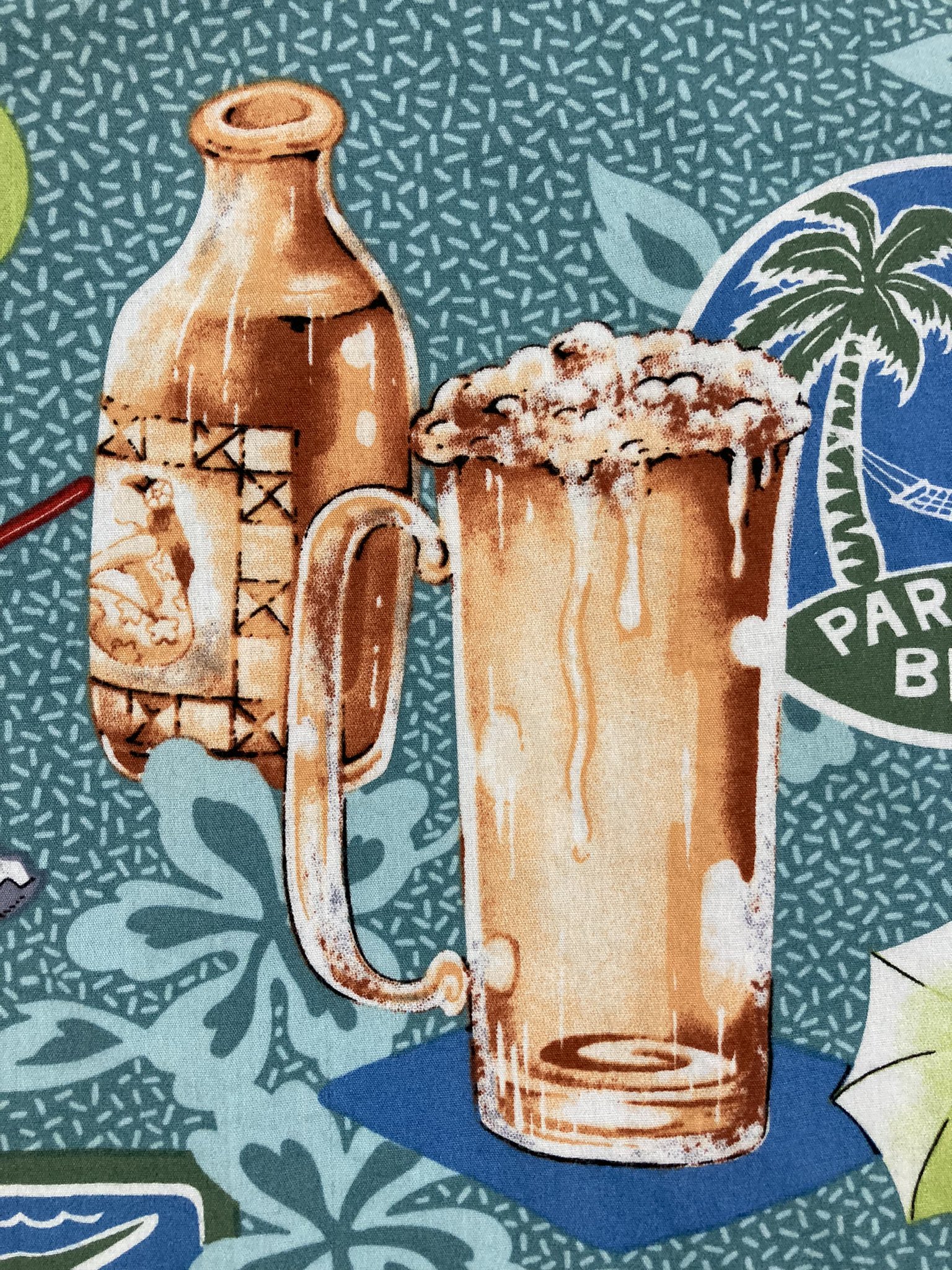 古着屋 ブレードワークス やっぱりビール の泡 凄い事になってます 入荷 ハワイアンシャツ アロハシャツ 柄シャツ ビッグサイズ オーバーサイズ イラスト ビール 古着 古着屋 アメリカ アメカジ ストリートファッション レトロ 90s
