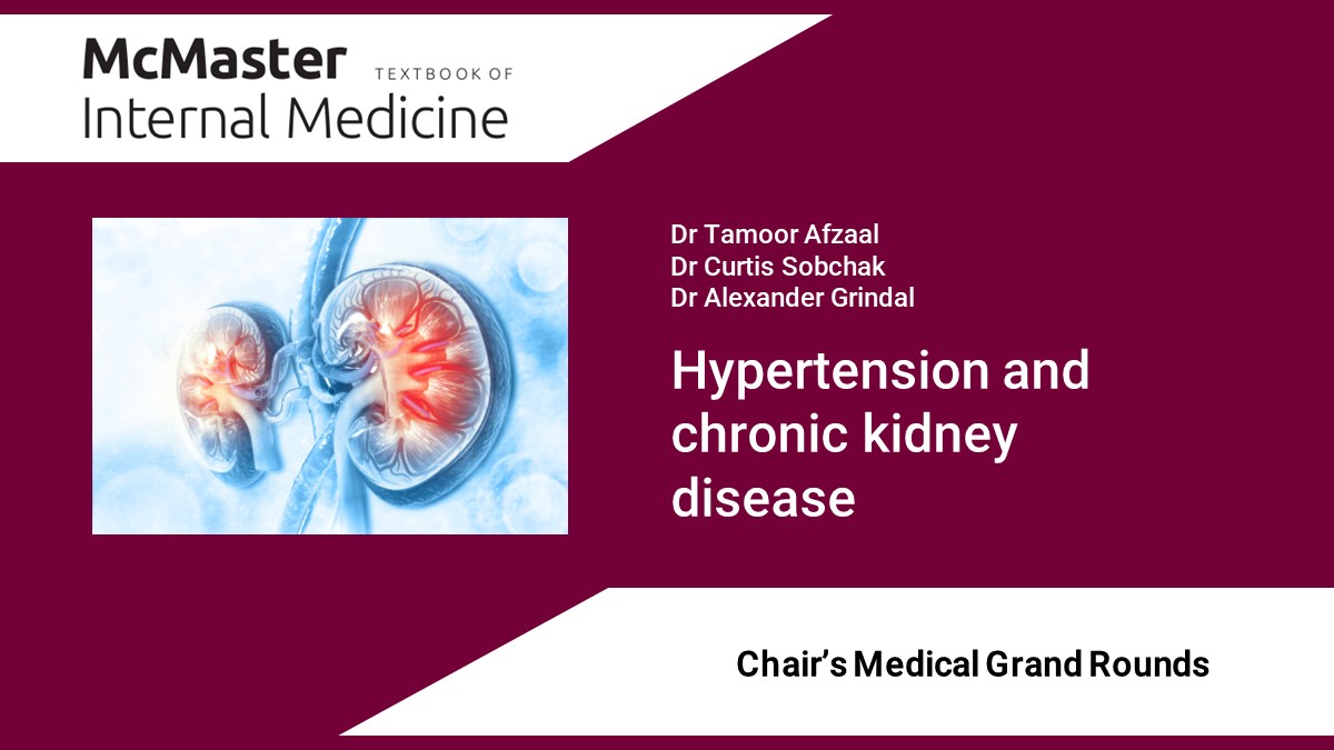 Dr Tamoor Afzaal, Dr Curtis Sobchak, and Dr Alexander Grindal discuss the current guidelines for the management of #hypertension and #CKD:

empendium.com/mcmtextbook/in…

#nephrology #kidney #medtwitter #MedEd #FOAMed