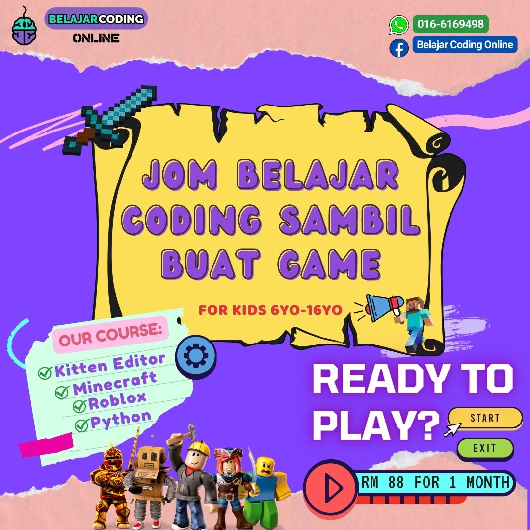 BelajarCoding09's tweet image. Jom! Mesej kami untuk tahu lebih lanjut!