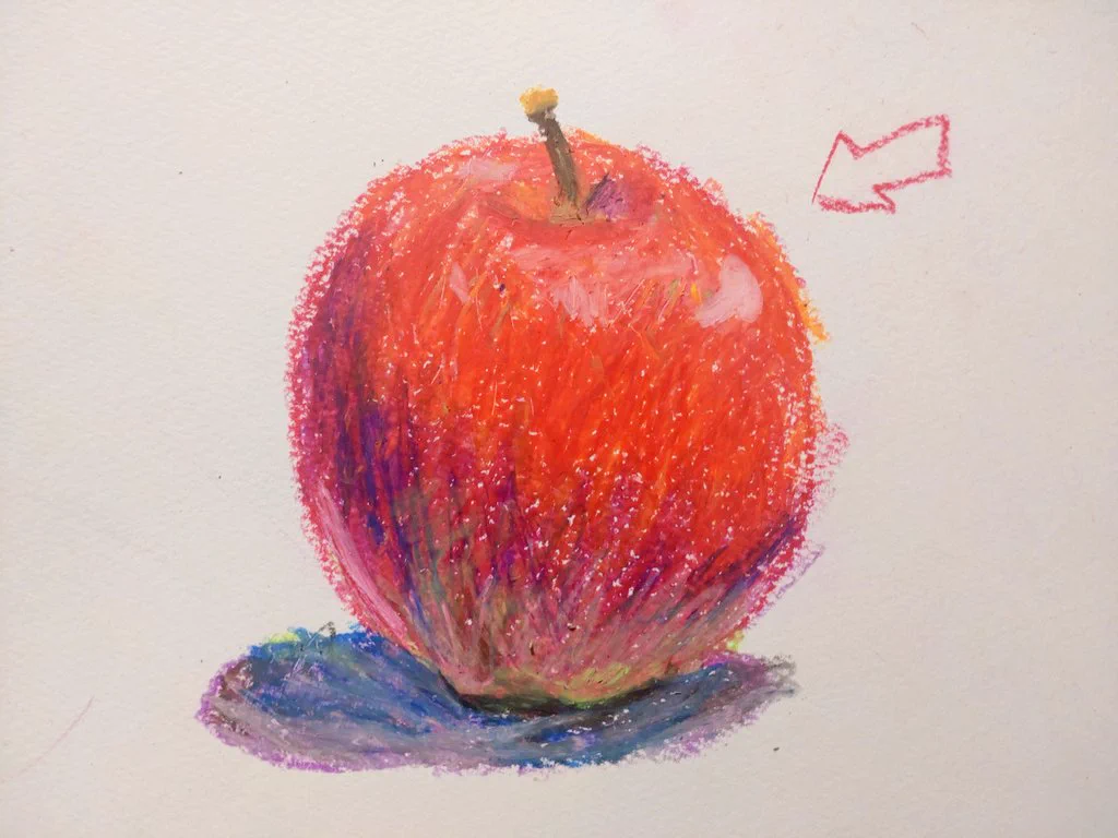小3が書いたりんごの絵。クオリティが高過ぎて将来も楽しみすぎます！