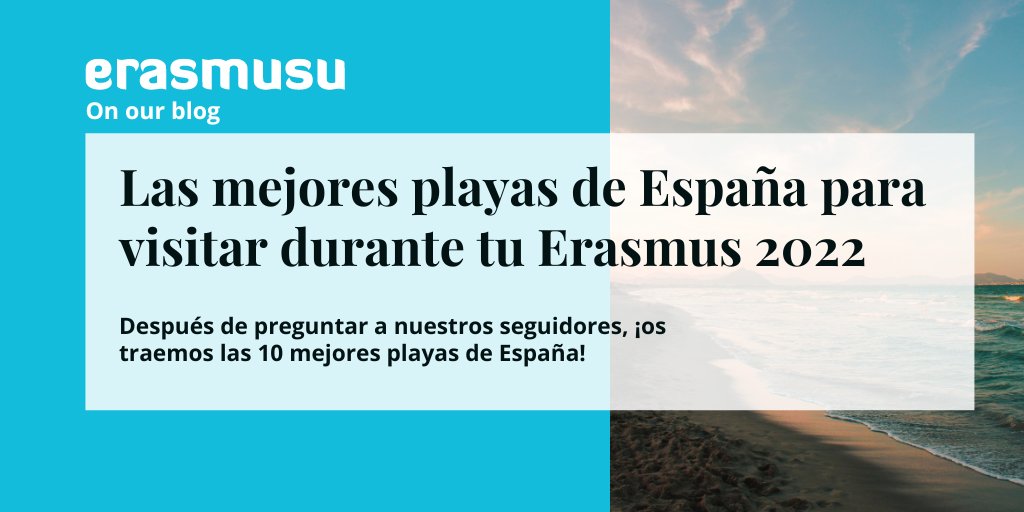Erasmusu_ES's tweet photo. ¿Qué mejor manera de sobrellevar este calor ☀️ que visitar las mejores playas 🏖️ de España?

Queremos compartir contigo las 10 mejores 🔝 playas elegidas por nuestros seguidores ✨

¡Van a hacer de tu verano una experiencia inolvidable 🔥! ➡️ https://t.co/y4ChM0KmK0 https://t.co/a8vvj3foXG