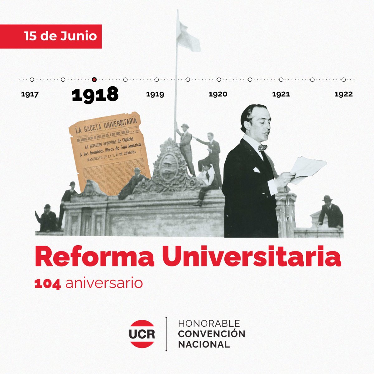 La #ReformaUniversitaria significó un cambio en la misión social de la universidad haciendo que la educación pública superior pueda estar al alcance de todos los ciudadanos del país.

Un hito de igualdad y desarrollo.
EDUCACIÓN PÚBLICA, LAICA y GRATUITA, siempre.