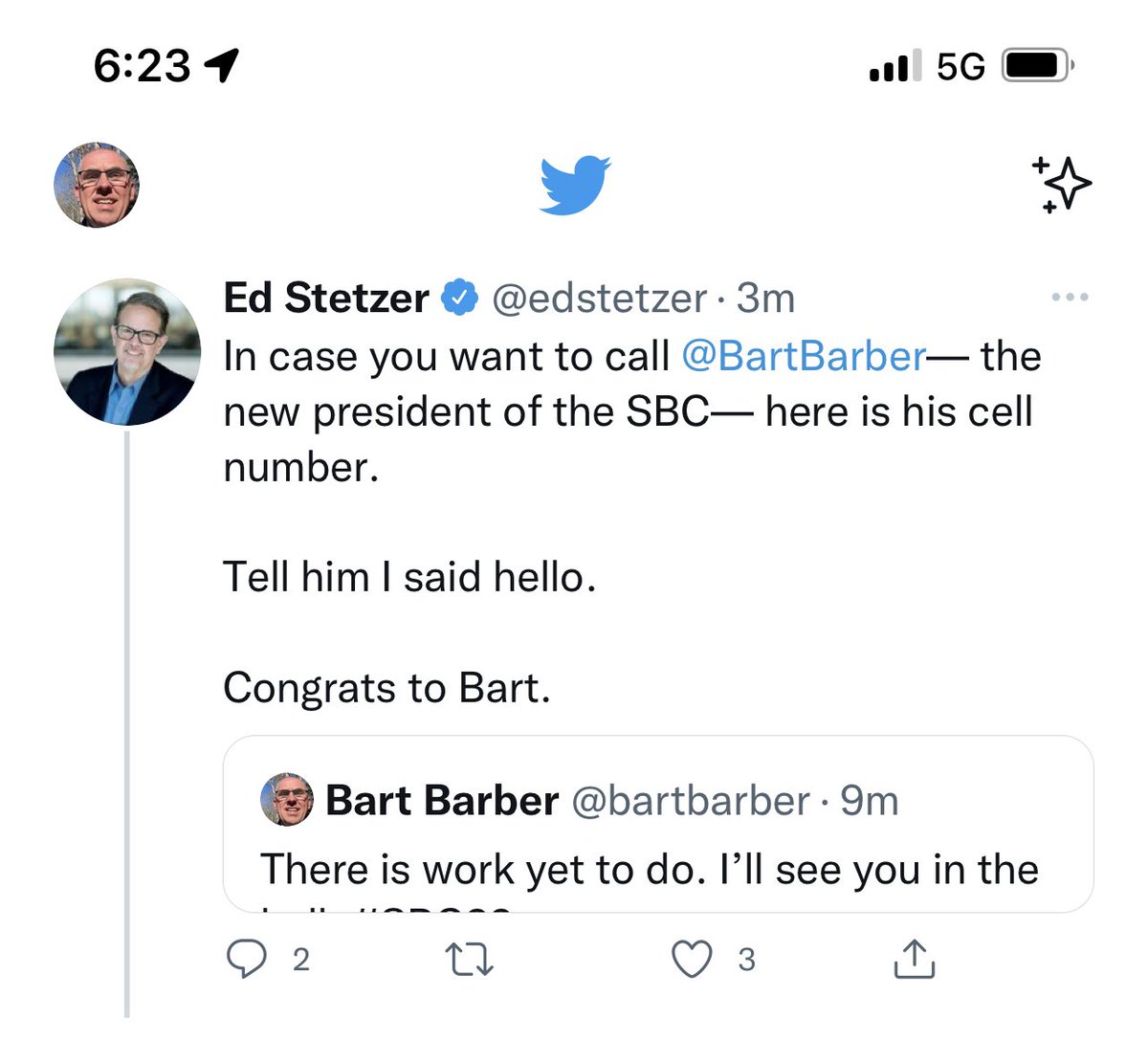 Bart Barber tweet media
