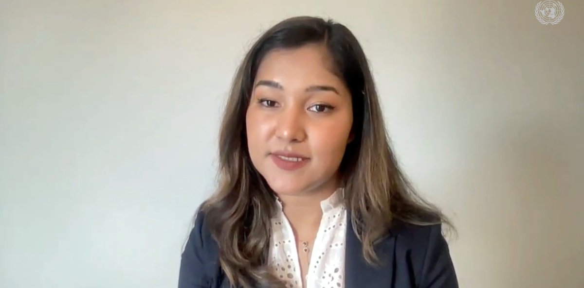 🔊<a href="/waiwainu/">Wai Wai Nu</a> at #HRC50: "The int'l community must  pursue concerted &amp; comprehensive actions to hold the #Myanmar military accountable, incl. ensuring a court of law to prosecute the military &amp; referring Myanmar to #ICC.

All gov. &amp; parties must not engage with the criminal junta."