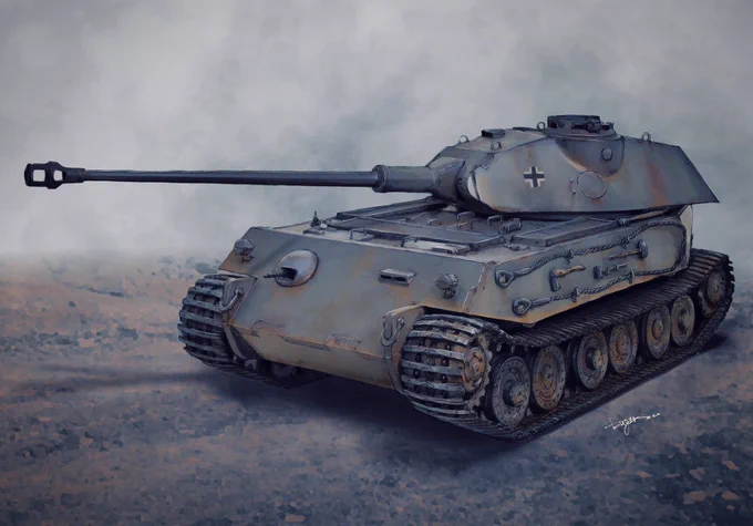 VK45.02(P)B(計画車輌)のイラスト完成っ😉🌟 