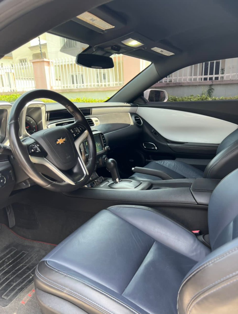 catchincruises's tweet photo. 🔥 *Manufacturer:* Chevrolet 

       *Model* Camaro Rs 

      *Year:* 2014

      *Status* Foriegn used 

     *Colours*  White on Black interior 

      *Location:* lekki 

       *Price* 15.2m  (Slightly negotiable) https://t.co/QmOyloCLgy
