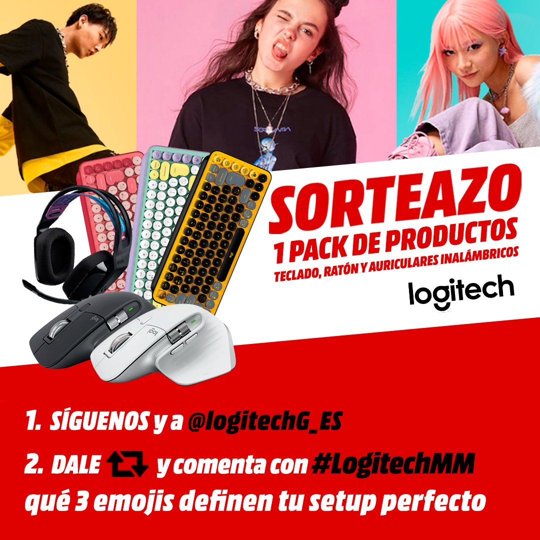 MediaMarkt_es's tweet image. 𝗦𝗢𝗥𝗧𝗘𝗔𝗠𝗢𝗦 un súper pack de productos @LogitechG_ES para que des rienda suelta a tu personalidad en tu escritorio y más allá. 💻🚀

¿Lo quieres ya? 👉 bit.ly/PackLogitech
🚨 ¡Solo hasta el 23/06! 😱
