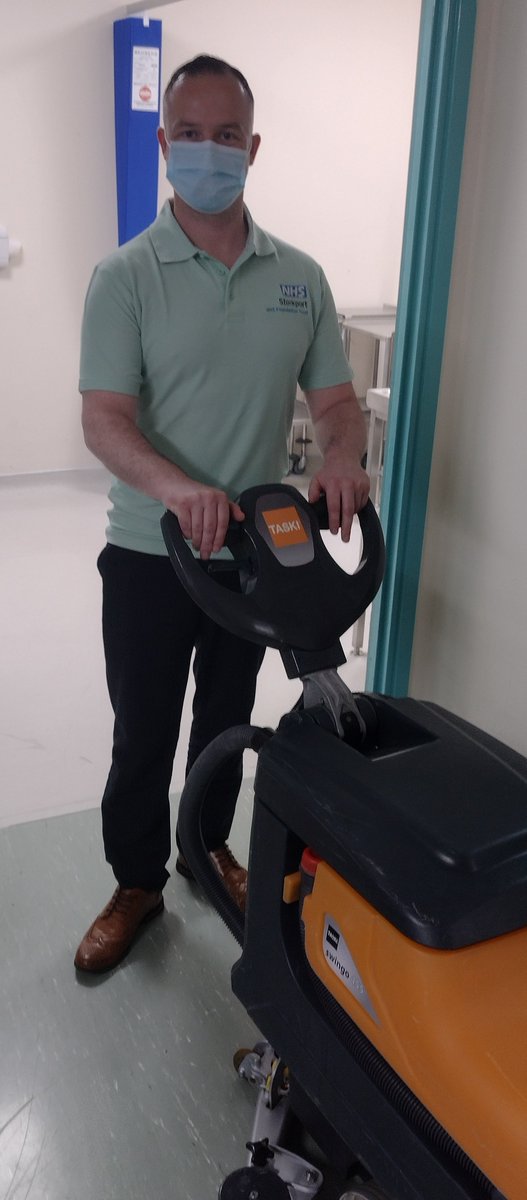 estates_nhs's tweet photo. Now we have our Decontamination Manager @Elliot47102866 as a Domestic Assistant 🧹 #HealthEFMDay https://t.co/RlgunhstMj