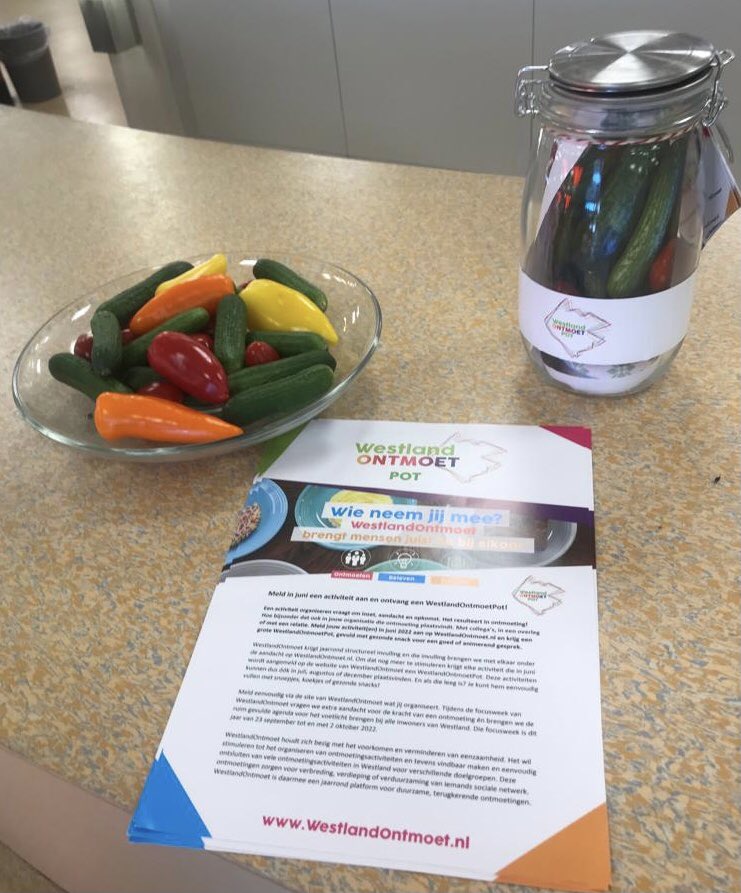 WOntmoet's tweet photo. Er zijn al heel veel leuke, gezellige en inspirerende activiteiten aangemeld. Staat jouw activiteit er al bij? Doe dat dan snel. Als je in juni aanmeldt, ontvang je deze ‘ontmoetings pot’ met gezonde traktatie! In de bibliotheek vind je meer informatie.Tot snel! #ontmoeting https://t.co/miDgQTfwpo