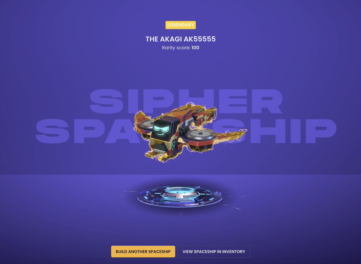 dabidski's tweet photo. Had fun trading parts with people on discord! It felt just like we were trading cards to complete our collection.
#MySipherSpaceship https://t.co/1qDjq35l2C