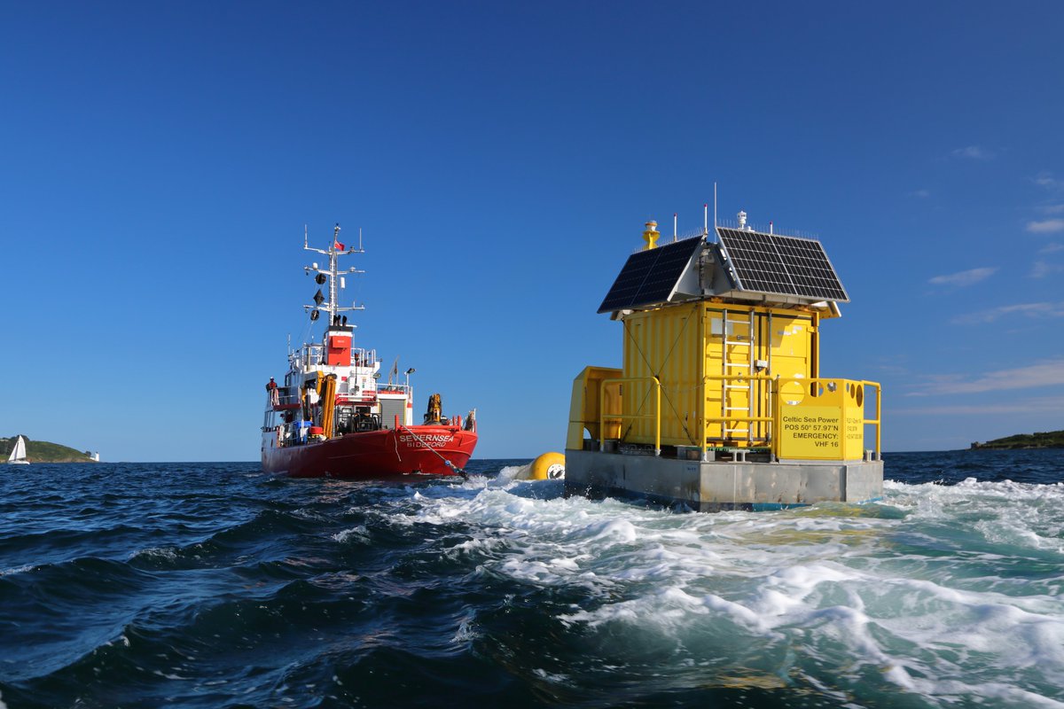 Windtech_Intl's tweet photo. #offshorewind: Two #floating #LiDAR buoys from #Akrocean deployed in the #UK #CelticSea https://t.co/quEB8GjKcf https://t.co/elR54zBiwF