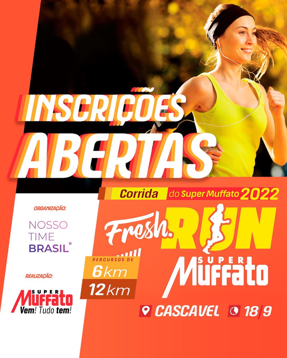 Chega de suspense! 
As Inscrições para a FRESH RUN Muffato 2022 estão ABERTAS! 
Acesse ao site e escolha o seu percurso: meiamaratonacorridamuffato.com.br