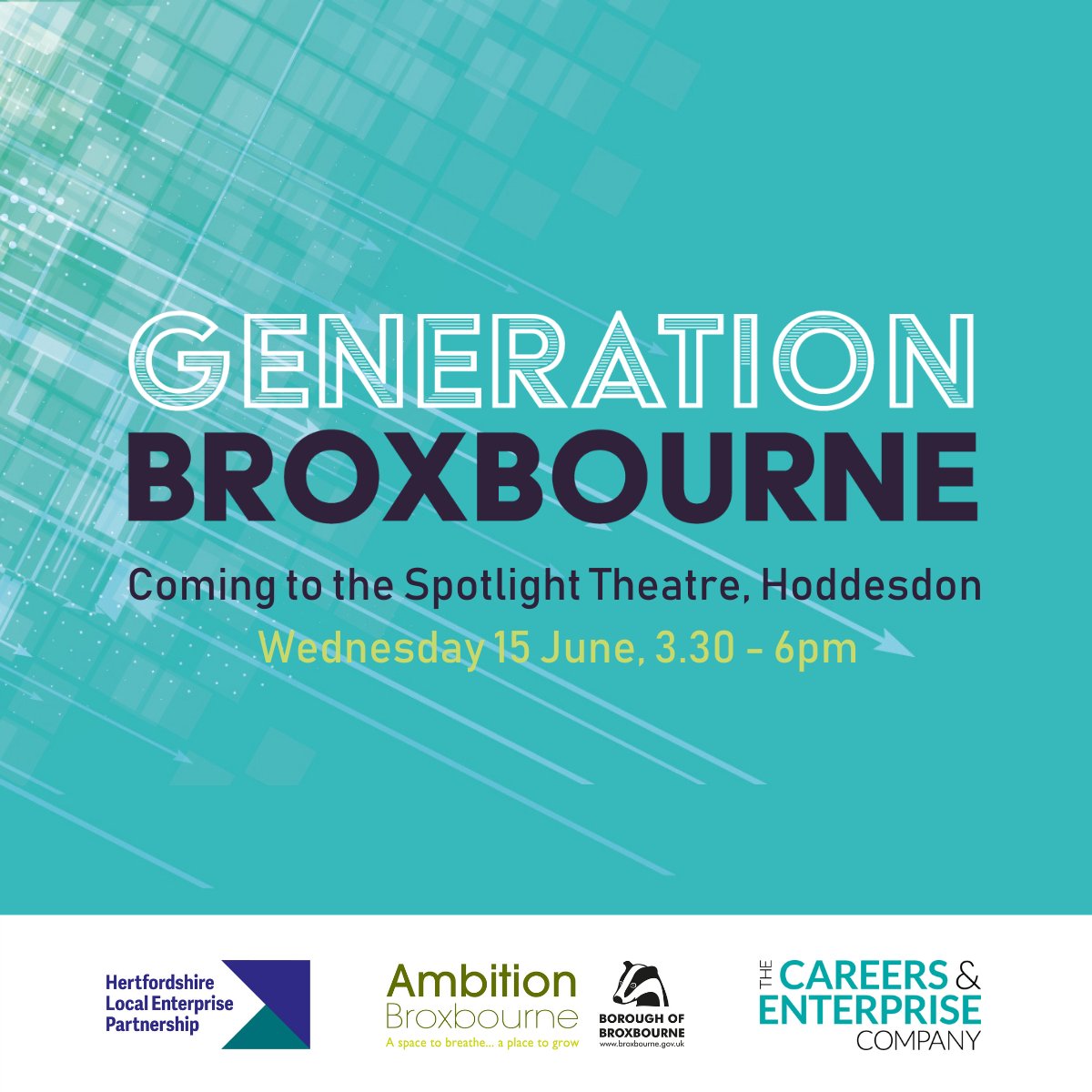 HertsFutures's tweet photo. It's tonight!#GenerationBroxbourne, the latest Gen X event to help young people in #Herts learn about the career opportunities on their doorstep https://t.co/XLqPiFUnPa @SMHSch  @Haileyhall642 @Hailey_Turnford @johnwarnersch @GoffsAcademy @GoffsChurchgate  @BroxbourneSch @RBAcad https://t.co/mLU1qU16FR