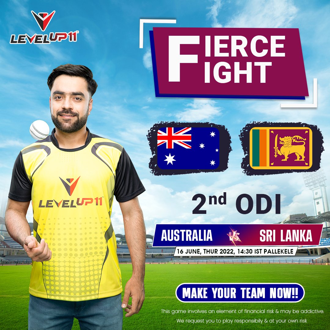 Levelup_11's tweet photo. Australia would like to dominate Sri Lanka again, but Lanka is all set for the 2nd ODI. Are you ready with your LevelUp11 fantasy team? Join #AUS vs #SL and win big.
Download the app now https://t.co/yZUOLIKZcH
#levelup11 #fantasy #FantasyCricket #fantasygame #AUSvsSL https://t.co/JgM3QpbtLp