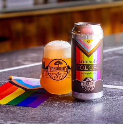Proudly pouring Carousel of COLORS 🌈🍺 by Common Roots at SP Albany! ⁠
⁠
This New England IPA gives way to intense tropical notes of papaya, passion fruit, and mango🥭. This beer supports Saratoga Pride and their mission to foster and support a thriving LGBTQ+ community🏳️‍🌈⁠