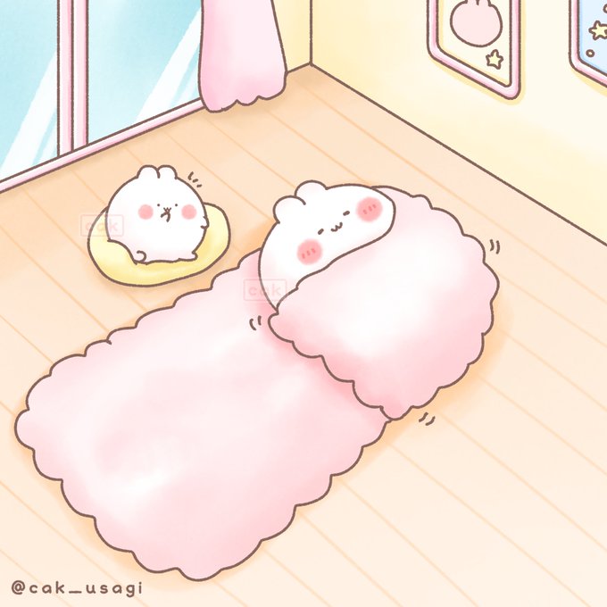 布団にくるまるのtwitterイラスト検索結果