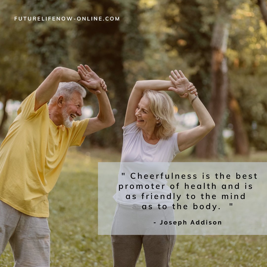 FutureLifeNow's tweet photo. Daily Quote: " Cheerfulness is the best promoter of health and is as friendly to the mind as to the body. " - Joseph Addison
#healthymindset #healthylifestyle #somaticteachings #healthybody #mindfulmovement #awarenessthroughmovement #movementlessons #feldenkraispractitioner https://t.co/lV4iRXn5yj