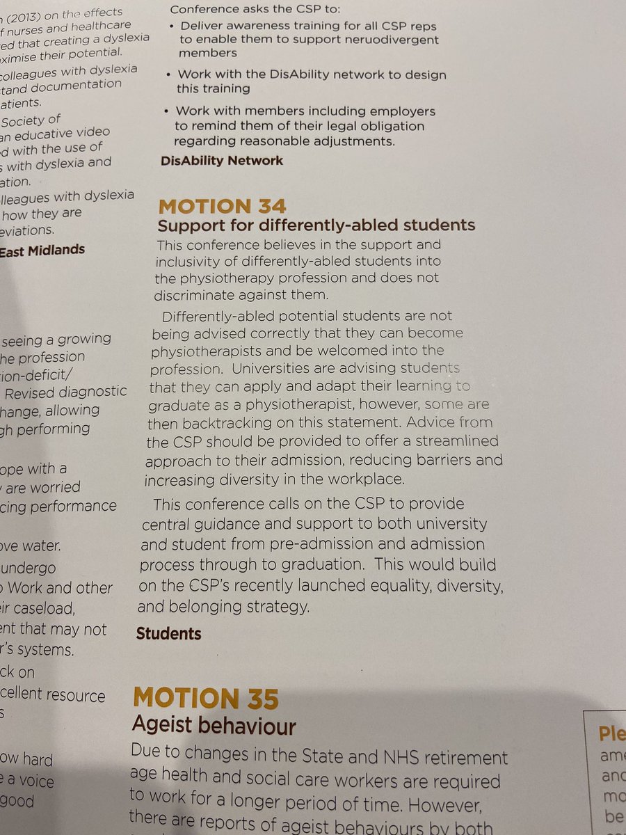 Still repping @PhysioEdinNap @EdinburghNapier and how good their Disability and Inclusion service was that allowed me to excel throughout my MSc. Presenting and debating ARC motions today 🤩😍 #CSPARC22 #cspstudents