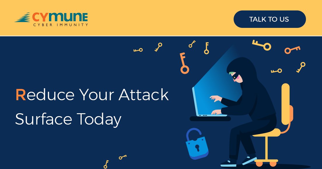 At Cymune, we see the attack surface as the entire network and software environment that is exposed to remote or local attacks. Talk to us now - cymune.com/sub_categories… #Cymune #PreventCyberThreats #NetworkSecurity