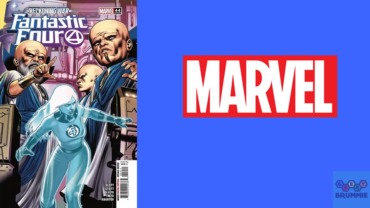 GeekyBrummie's tweet photo. The next book on the #PullList is #FantasticFour #44 by @DanSlott @RachaelAtWork @aburtov &amp; @JoeCaramagna - we reach the end of the #ReckoningWar storyline but will the Marvel Universe ever be the same again? ^KB https://t.co/4HBde7cIPF https://t.co/1zZ4lqvxnO