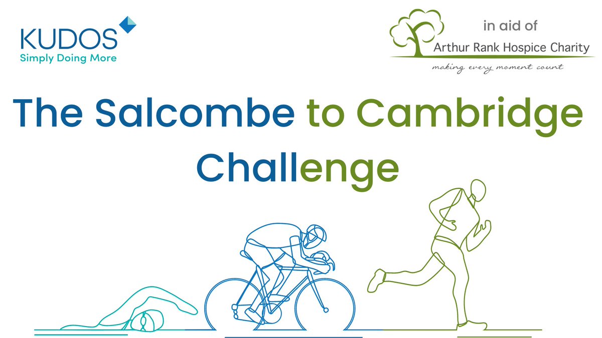 #TeamKudos aims to raise £500 by walking, running, cycling &amp; swimming 500 miles 🏃‍♀️🚶‍♂️🏊‍♂️🚴‍♀️ That’s the distance from our head office in Salcombe to <a href="/ArthurRankHouse/">Arthur Rank Hospice</a>, Cambridge, and back again!🥵 To find out more or to sponsor us visit: justgiving.com/fundraising/ku…