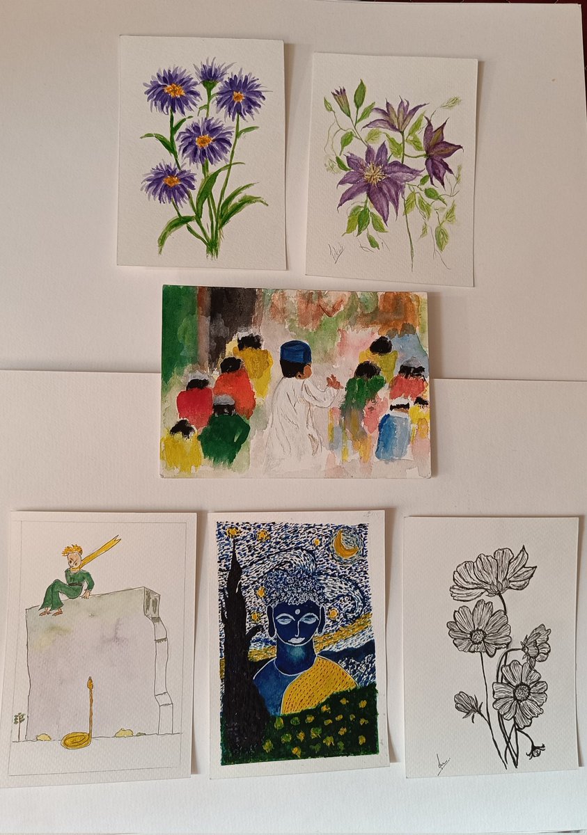 I had offered some artworks on discounted prices during Summer Sale. Most got sold. These are looking for home. DM if you wish to buy. RT for visibility. See pinned post #ArtSale #ArtForSale #OnSale #Art #handmade #ArtistOnTwitter #picturepostcards #buyart #watercolour #Artist