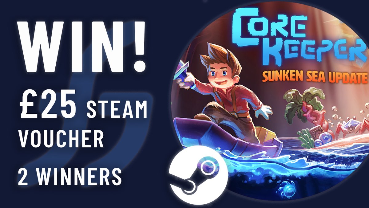 FireshineGames's tweet image. To celebrate @CoreKeeperGame's new Sunken Sea update, we're giving you the chance to win a £25 Steam voucher! Here's how to enter:

🌊 Retweet this tweet
🏝️ Follow @CoreKeeperGame 
 🪸 Follow @FireshineGames
 
Two winners will be picked Monday 20th June. Good luck! #indiegame
