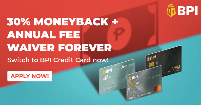 TalktoBPI's tweet photo. It’s the best time to switch to a BPI Credit Card! For a limited time only, get 30% moneyback on your first 2-month spend, annual fee waiver forever, and as low as 0% balance transfer.

Learn more at https://t.co/s1QAIJeHm8. DTI FTEB 142023. 

Terms and conditions apply.