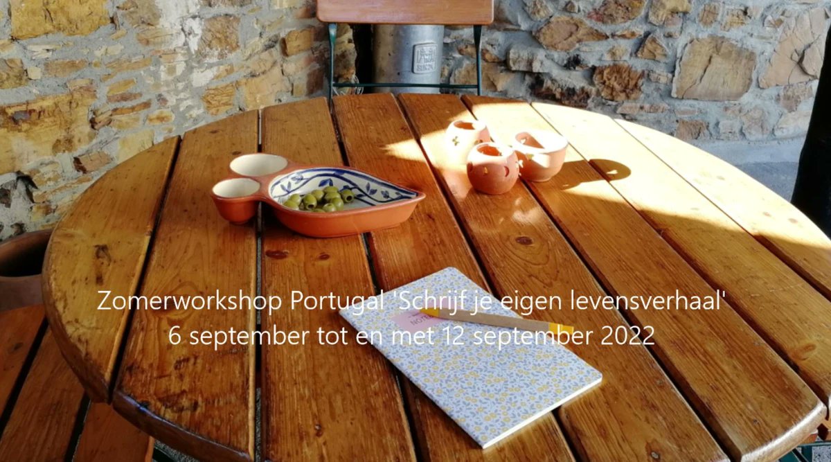AnnievGansewink's tweet photo. In september geef ik in #Portugal een #schrijfcursus Levensverhaal, afgewisseld met activiteiten in de rustige omgeving. Er zijn nog maar enkele plaatsen vrij.
Benieuwd? Meld je dan aan voor de online informatiebijeenkomst op 30 juni om 19.30 uur. 
https://t.co/y0gLa8kv9Q https://t.co/oPqyLy9NnI
