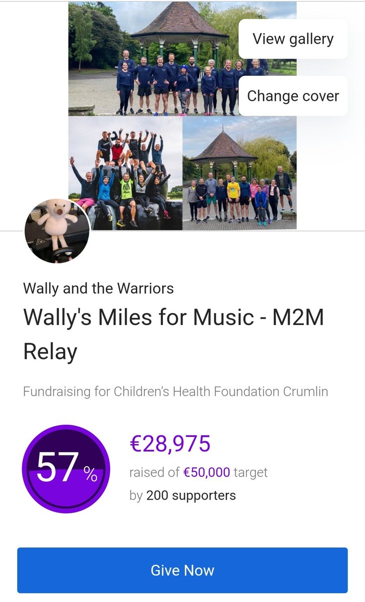 Warrior Wally (@warriorwally1) on Twitter photo Thank you all so muchπ§Έβ¨οΈπ€ β¬30K is so close!! The Warriors are self funding #Malin2Mizen so your donation goes directly to the Music Therapy Dept in <a href="/CHIatCrumlin/">CHI at Crumlin</a> who do the most amazing work with children and Teens #milesformusic #justgiving #pleasesuppprt #musictherapy Thank you all so muchπ§Έβ¨οΈπ€ β¬30K is so close!! The Warriors are self funding #Malin2Mizen so your donation goes directly to the Music Therapy Dept in <a href="/CHIatCrumlin/">CHI at Crumlin</a> who do the most amazing work with children and Teens #milesformusic #justgiving #pleasesuppprt #musictherapy