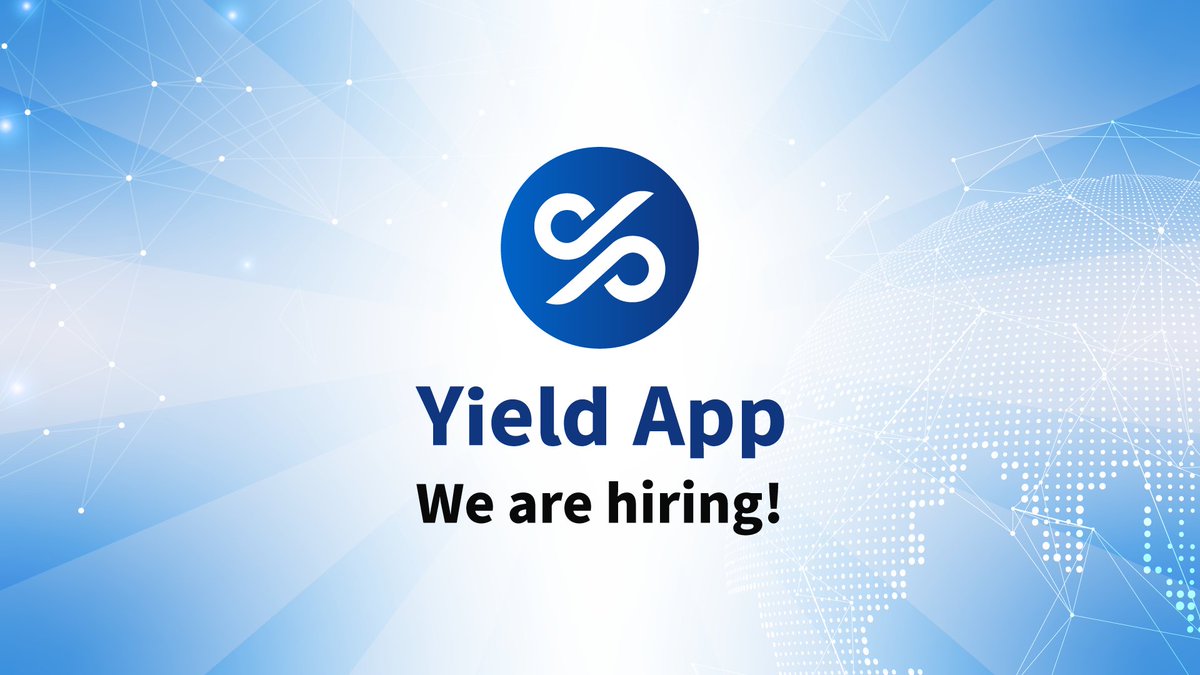 YieldApp's tweet image. @YieldApp is hiring! Despite turbulent markets we are actively looking for energetic and passionate individuals to join our fast growing team. Be part of the most exciting industry with us.💪

👉 Check out our careers page here: yield.app/en/careers