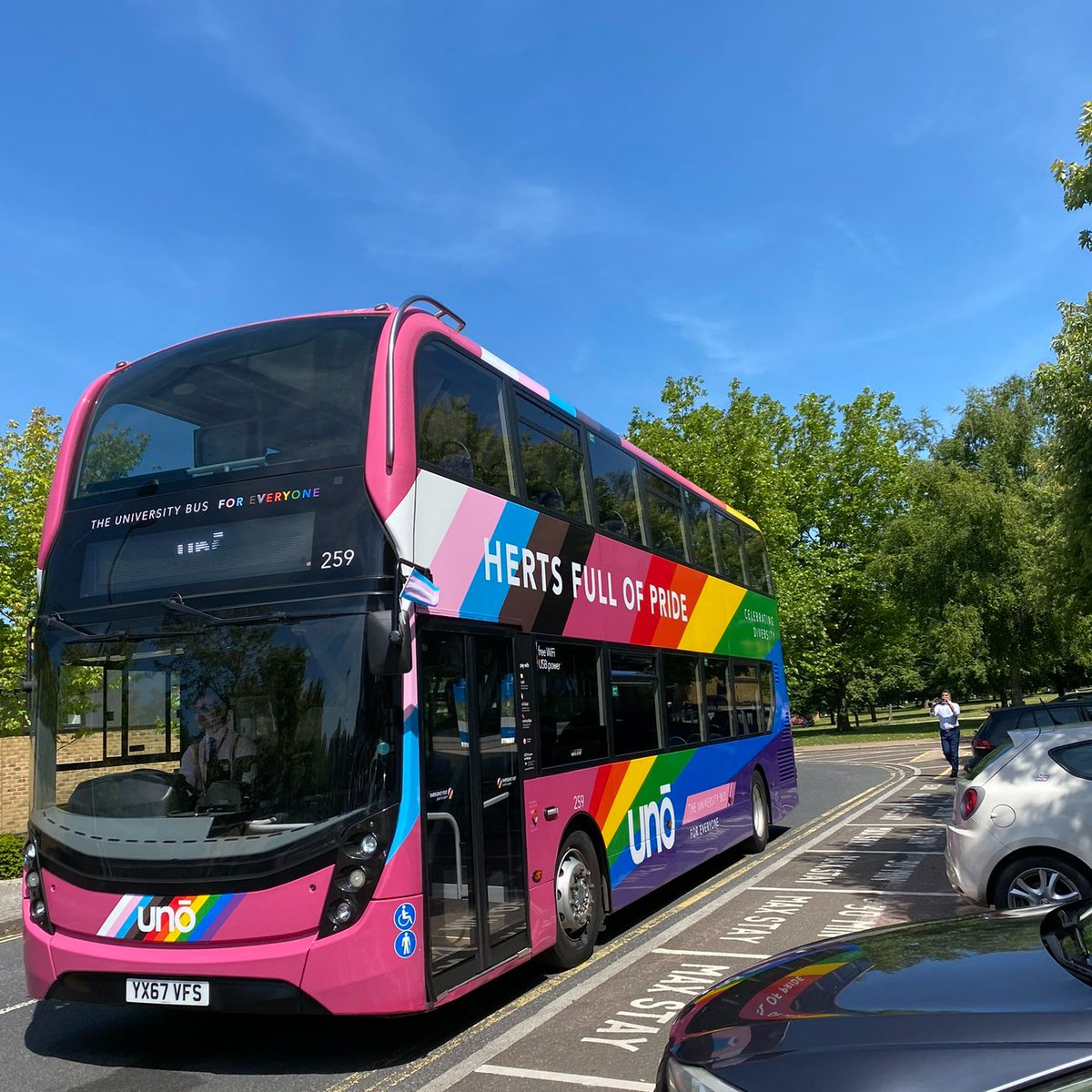 UniofHerts's tweet photo. Take a look at this beauty to mark Pride month at Herts 🌈

#HertsFullOfPride @unoherts https://t.co/NKy1rxZp7i