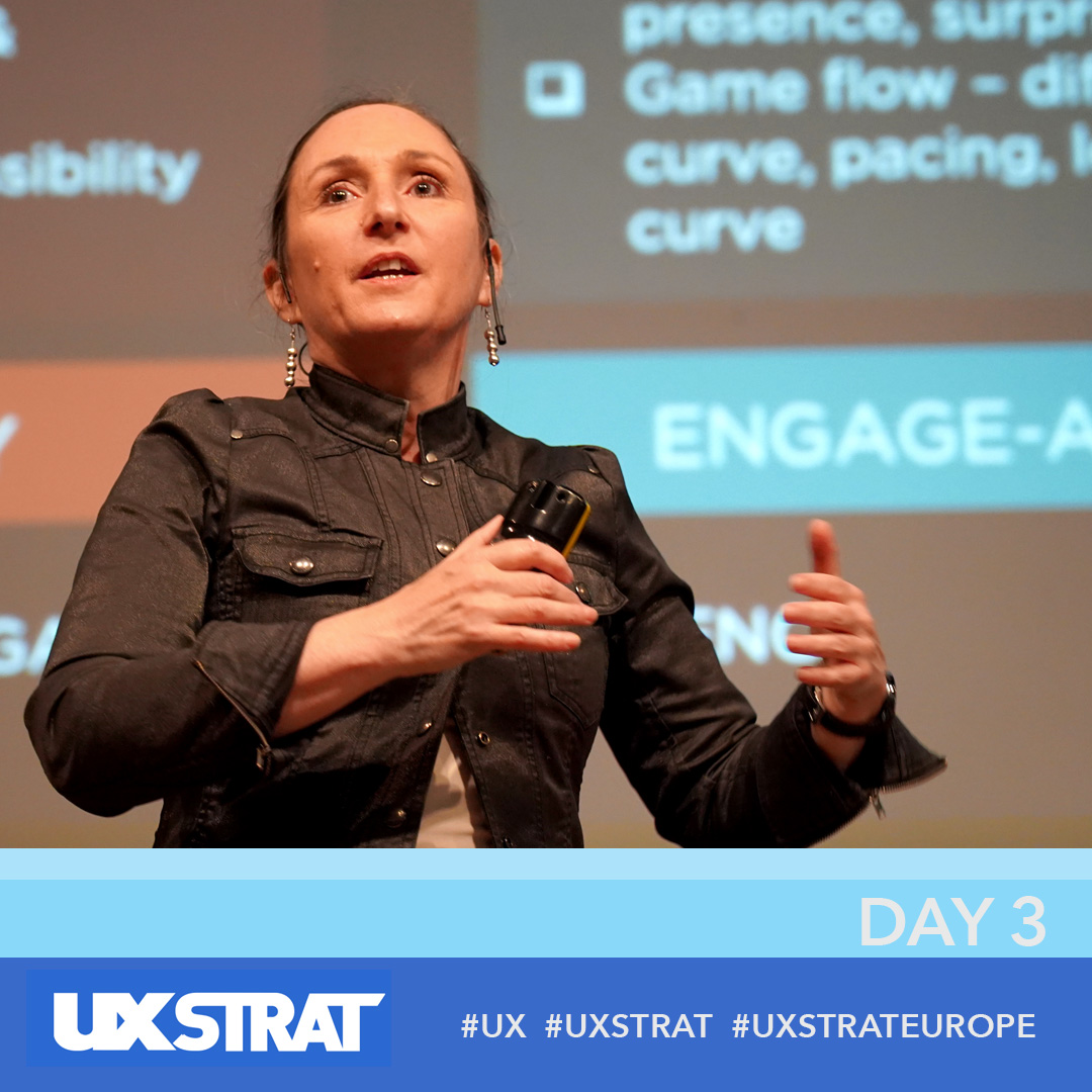 uxstrat's tweet photo. Additional aspects of design challenges when teams consider #AI and the #Metaverse within product design and services – #UX and #UXR must be carefully applied as the market emerges. #UXSTRAT [ Presenting: Angel Brown ] https://t.co/4ko0nCpWbt