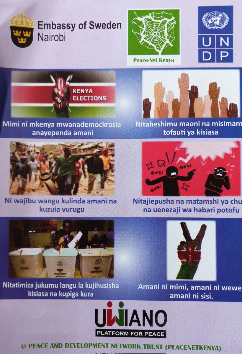 PeaceNet_Kenya's tweet photo. What does peace mean to you? Working together towards a free, credible, inclusive and peaceful 2022 General elections!! @UNDPKenya, @SwedeninKE #Uwiano #PlatformforPeace #Amaninimimi  #Amaniniwewe  #Amaninisisi https://t.co/A7k4544KXr