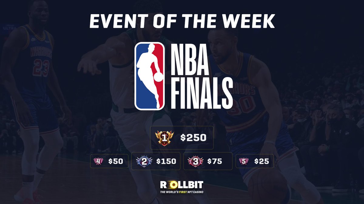 rollbit's tweet photo. The Sports Event of the Week is The @NBA Finals! 🏀

The @Warriors &amp; @Celtics go head-to-head this Thursday in Game 6!

5 people who follow @rollbitcom &amp; RT this Tweet will win $50 each👀

Read more here: https://t.co/vyve1QRybQ

#NBA75 https://t.co/woNRTOHp56