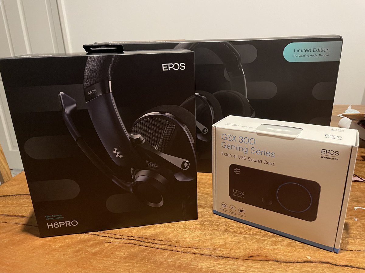 roundtablecoop's tweet photo. The EPOS H6PRO is already a great headset, but when connected to the GSX 300 External Sound Card? Wow, what a difference! Review to follow once I have put this bundle through it's gaming paces.
@eposaudiogaming #headset 
#EPOSgaming | #H6PRO | #GSX300 https://t.co/56tPvR2G0X