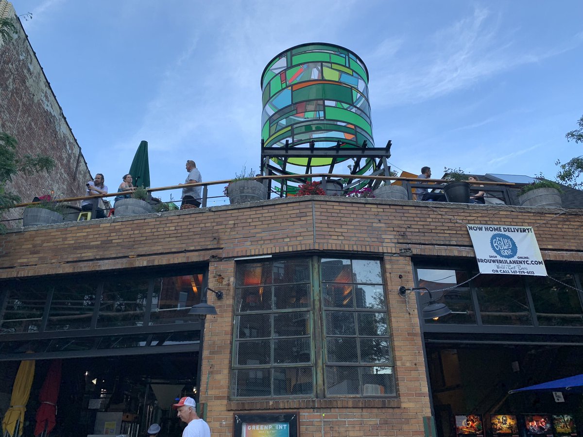PatioFinish's tweet photo. When is a patio not a patio but a roof deck? At this great brewery and tap room in Brooklyn, they answer they question. @GreenpointBeer  also has a great vibe, helpful and happy staff, and some really great beer! Check out our write-up on @PatioFinish 

https://t.co/F8knMnSjbu https://t.co/7DpANfgGi5