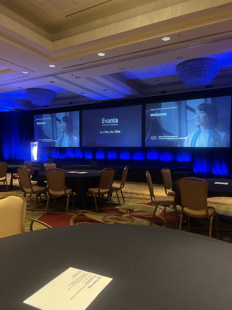 Awaiting the keynote at the Toronto <a href="/Evanta/">Evanta is now Gartner C-level Communities</a> event this morning. If you’re attending, look for my session in Trinity 1 room at 9:30, Accelerating Business Outcomes without Accelerating Burnout.