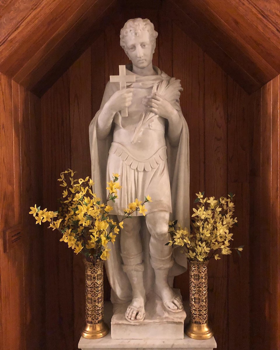Statue of San Vito in the narthex of the Church of San Vito in #Mamaroneck, #NewYork. 
#FeastDay #ArchdioceseOfNewYork #MamaroneckNY #SanVito #SaintVito #SaintVitus #SanVitoLoCapo #Sicily #Sicilia #ItalianAmerican #ItalianEnclaves #LittleItaly #TonyMangia #AtTheTableWithTony
