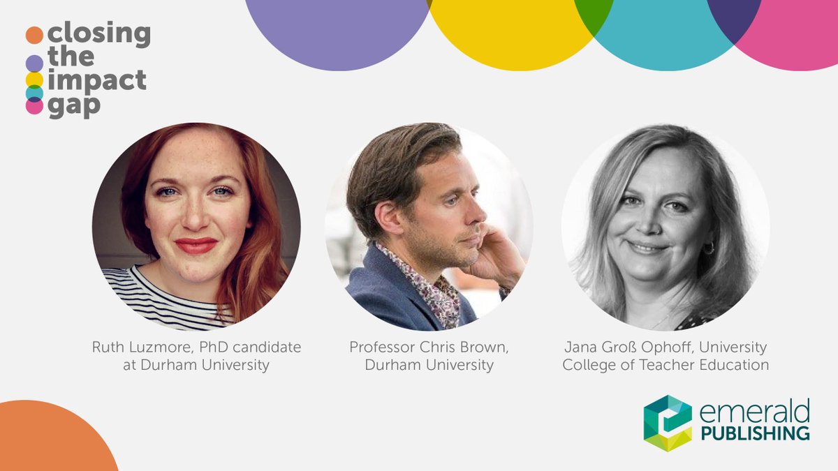 The Ideas-informed Society research project team members are Prof Chris Brown <a href="/ChrisBrown1475/">Chris Brown</a> Jana Groß Ophoff <a href="/JanaGrossOphoff/">Jana Groß Ophoff</a> &amp; Ruth Luzmore <a href="/Rluzmore/">Ruth Luzmore</a> Read the first research paper from the project on Emerald Open Research: bit.ly/3NGEXza #ClosingTheImpactGap